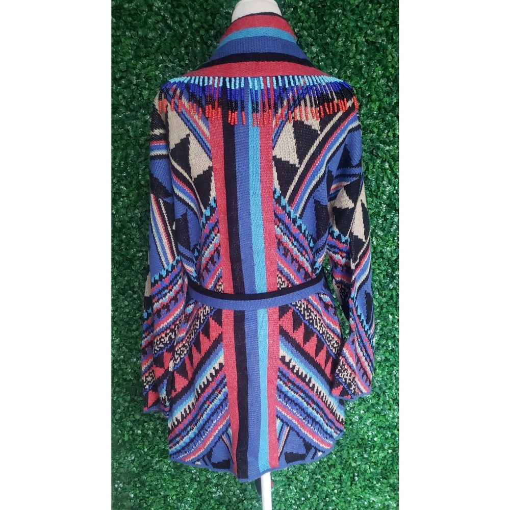 46. Farm Rio Julie Stripes Embroidered Cardigan - Picture 12 of 16